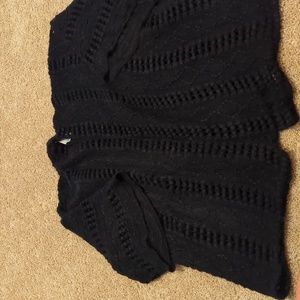 Crocheted Soft Short Sleeve Open Cardigan